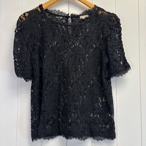 Y2K Eyeshadow Womens Dark Boho Whimsigoth Fairy Grunge Lace Top Size M Vamp Sexy - Picture 1 of 8